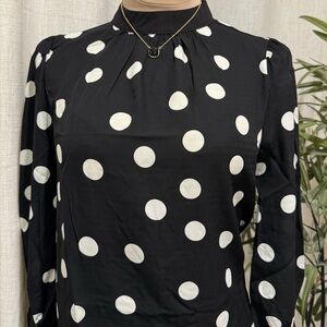 Black and White Polka Dot Blouse